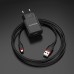 СЗУ-адаптер USB Borofone BA20A 2.1A + MicroUSB-кабель (Чёрный)